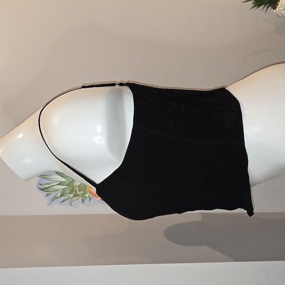 Torrid - Challis Corset Crop Top in Deep Black​​​​ - Picture 4 of 12